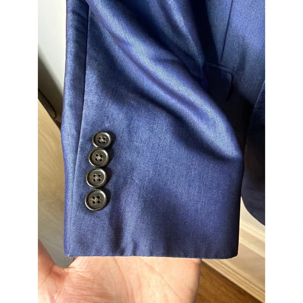 Lauren Ralph Lauren Mens Blue Two Button Blazer Sport Coat 46R